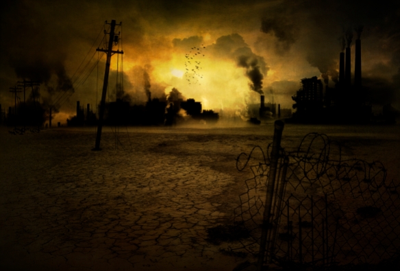 Background contaminated industrial town V2
